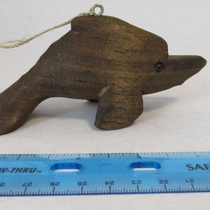Freshwater Dolphin Decoration Carved By Local Artist In The Amazon Rainforest